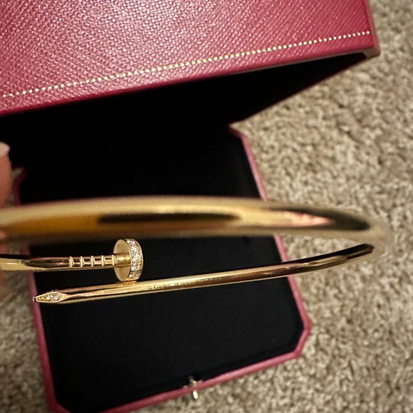 Cartier Juste Un Clou Yellow Gold with Diamonds Size 15 (SMALL MODEL) - Picture 4 of 12
